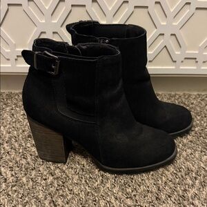Steve Madden Black Ankle Booties